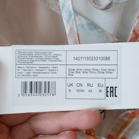 NEW Lost Ink US 4 UK 8 Dress Spring Plaid Backless Prairie Cottage Lightweight - Picture 14 of 16